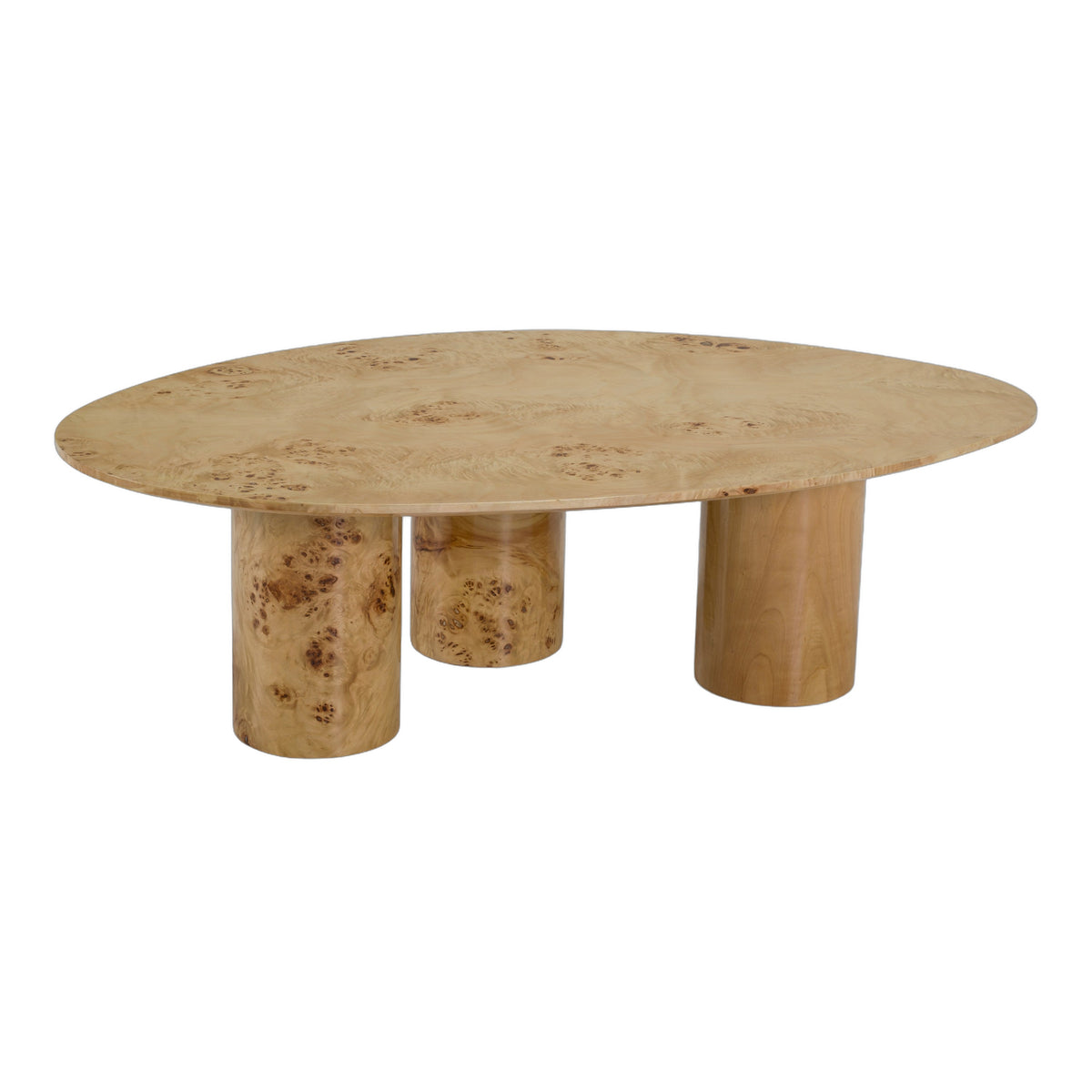 Avril - Modern Burl Freeform Coffee Table