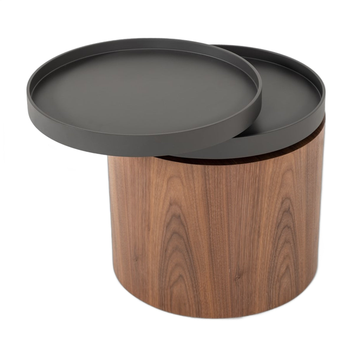 Bascom Modern Walnut End Table W/ Swivel Top