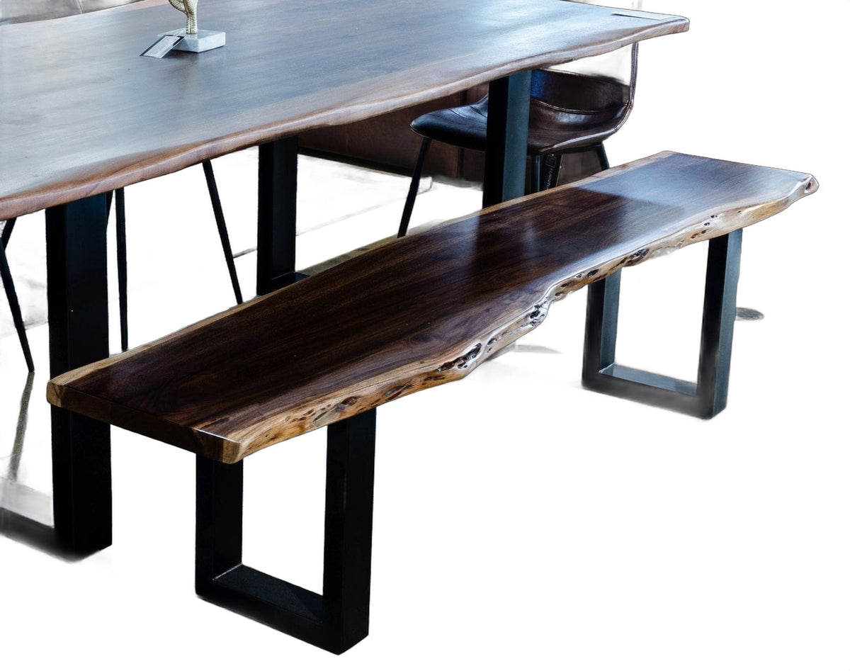 Taylor - Large 87" Modern Live Edge Wood Dining Bench