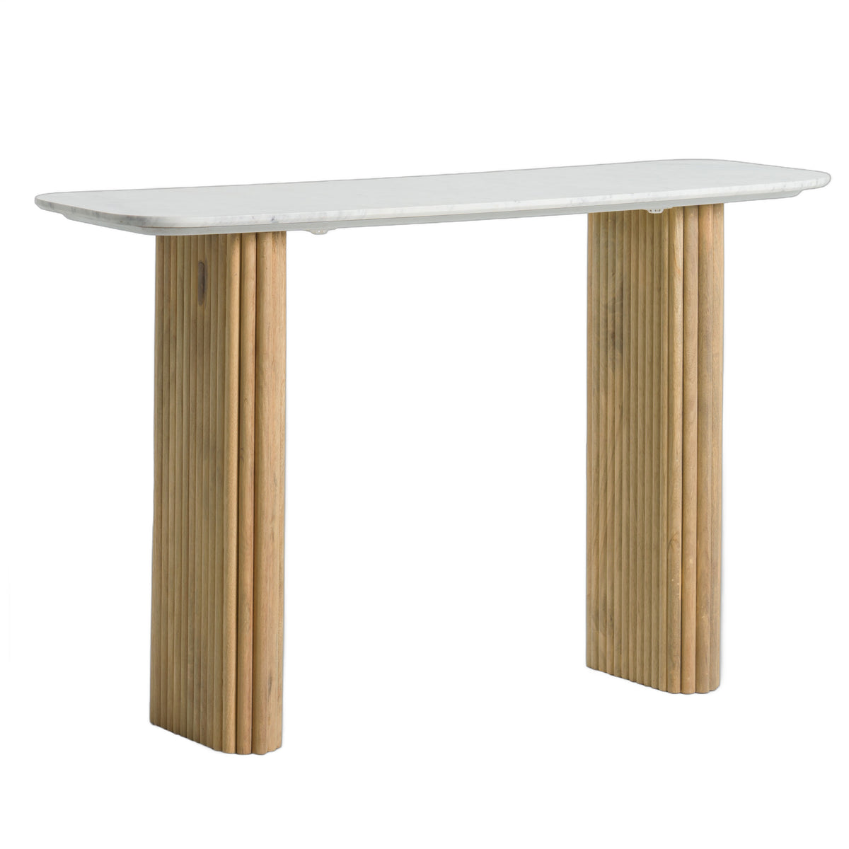 Cambridge White Marble & Mango Console Table