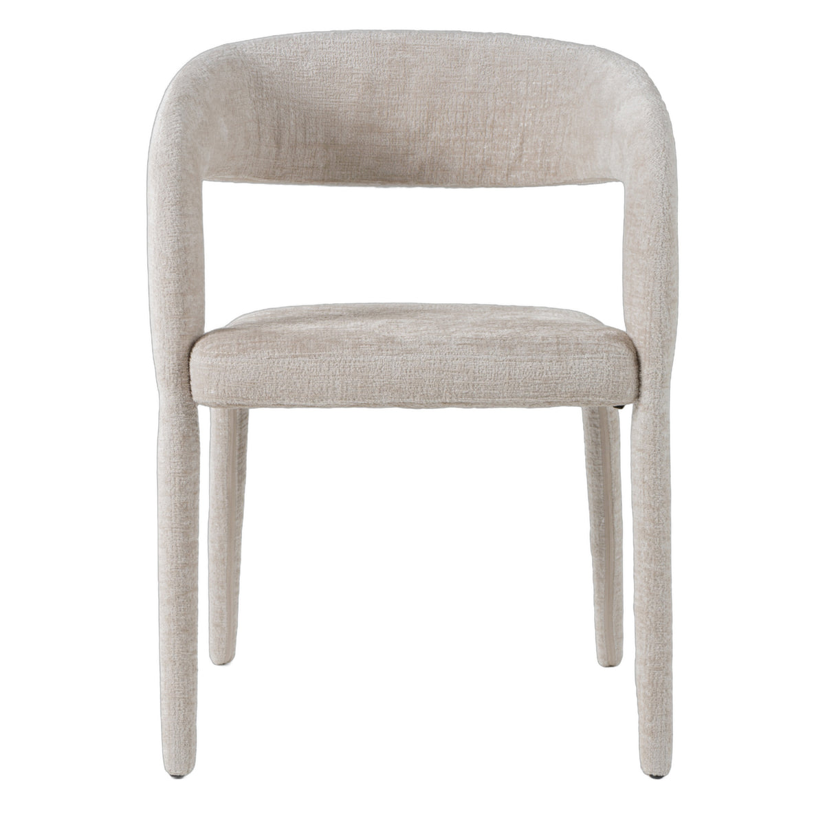 Faerron - Modern Ivory Beige Fabric Dining Chair
