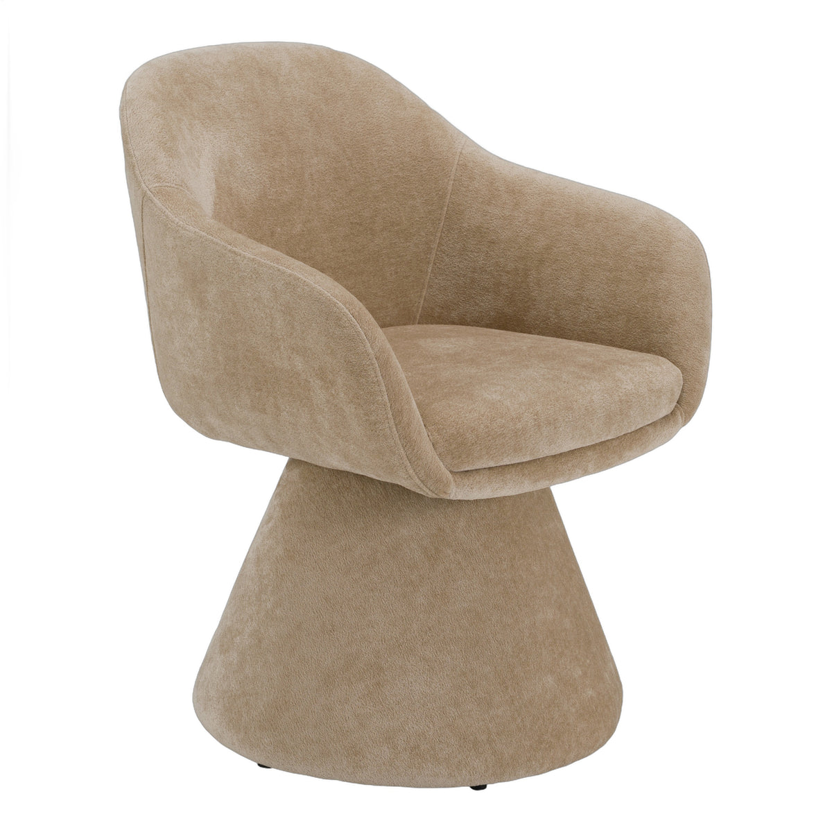 Risa Modern Swivel Beige Fabric Dining Chair