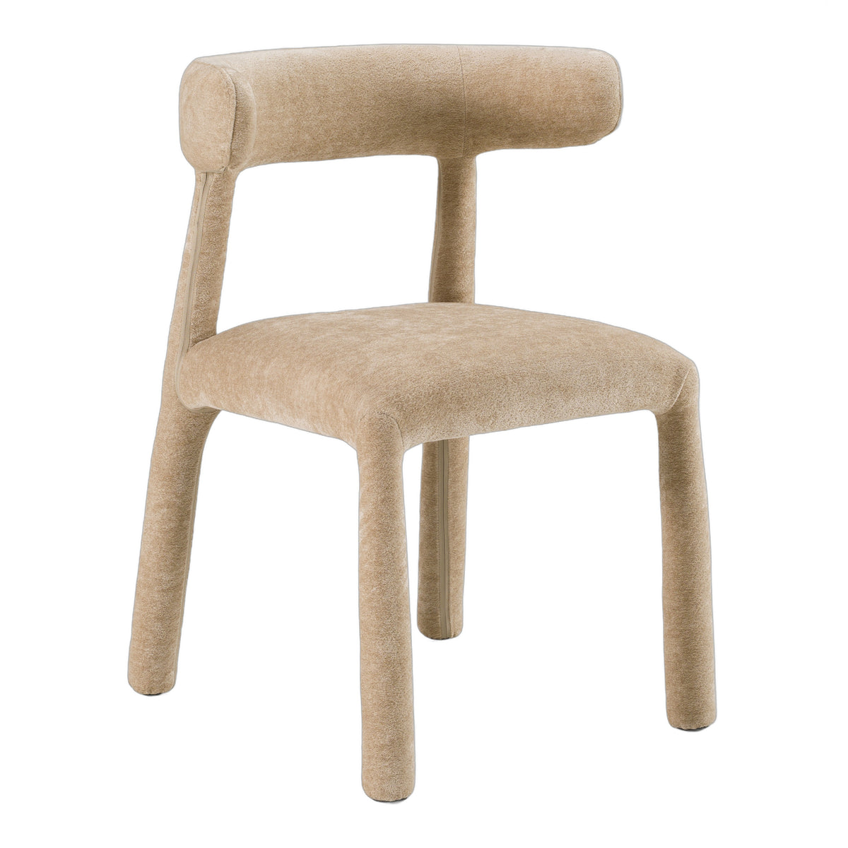 Homan - Modern Beige Velvet Dining Chair