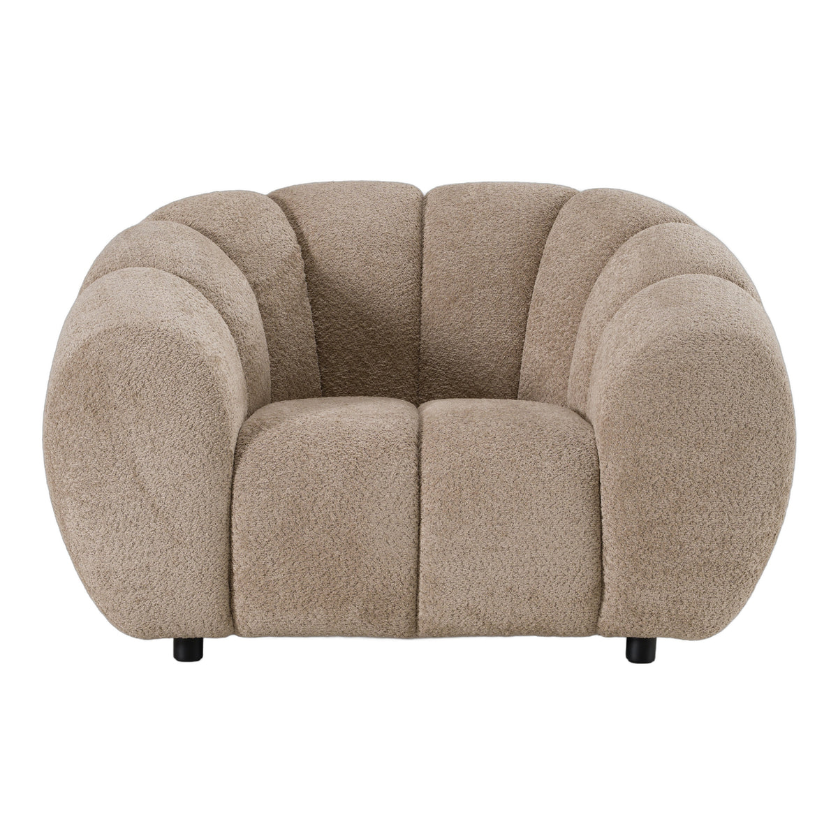 Suki - Modern Taupe Fabric Lounge Chair