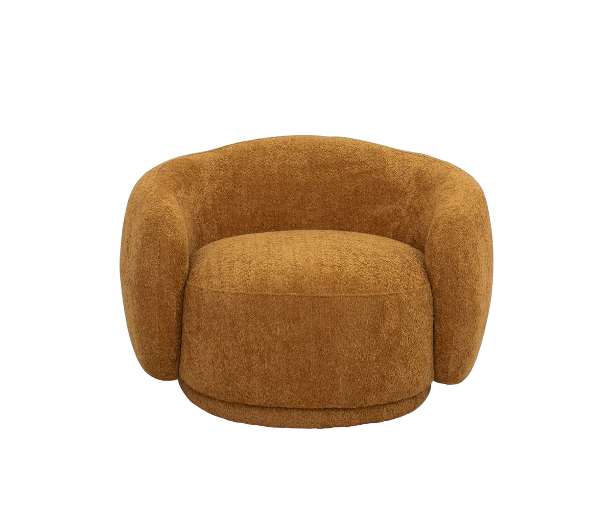 Andrew - Modern Orange Fabric Swivel Accent Chair