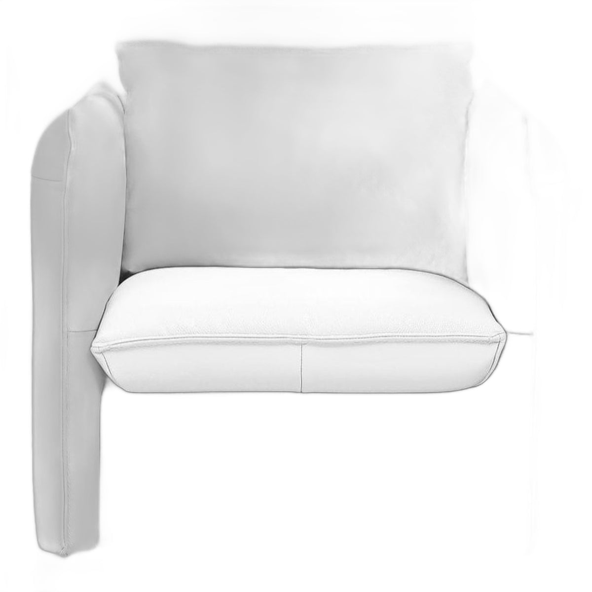 Tamworth - Modern White Leather Swivel Lounge Chair