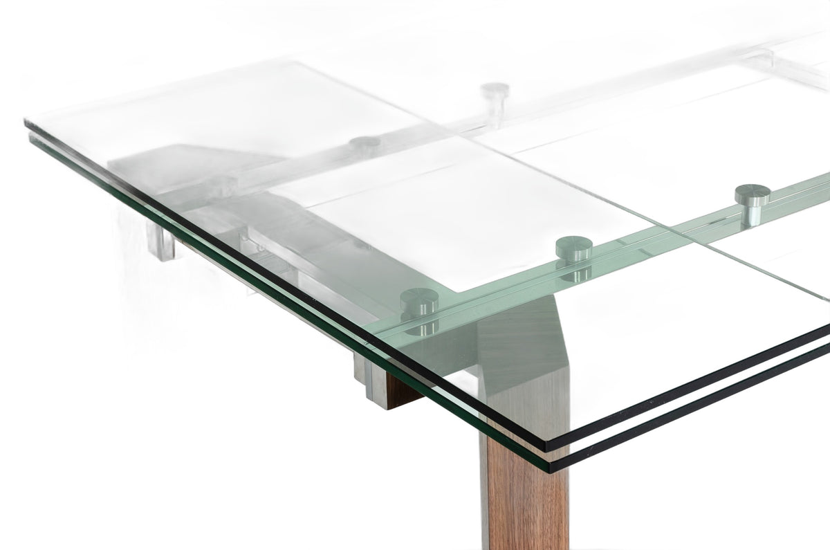 Helena - Modern Extendable Glass Dining Table - Large