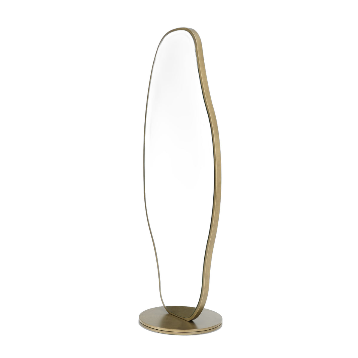 Esteem - Modern Antique Brass Freestanding Mirror