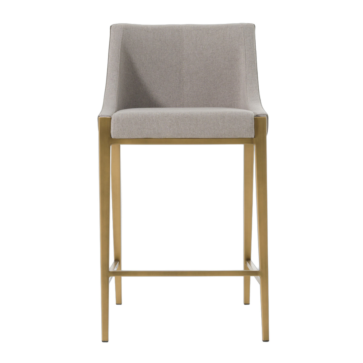 Fairview - Contemporary Grey + Brass Counter Stool