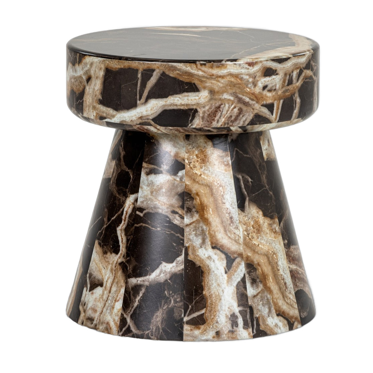 Marlow - Modern Faux Marble End Table Set
