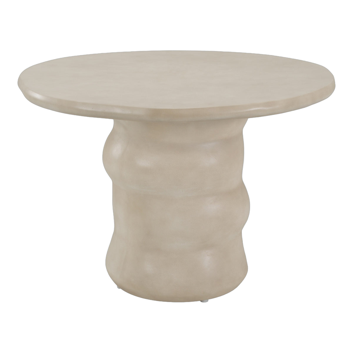 Sosso - Modern Beige Round Concrete Dining Table