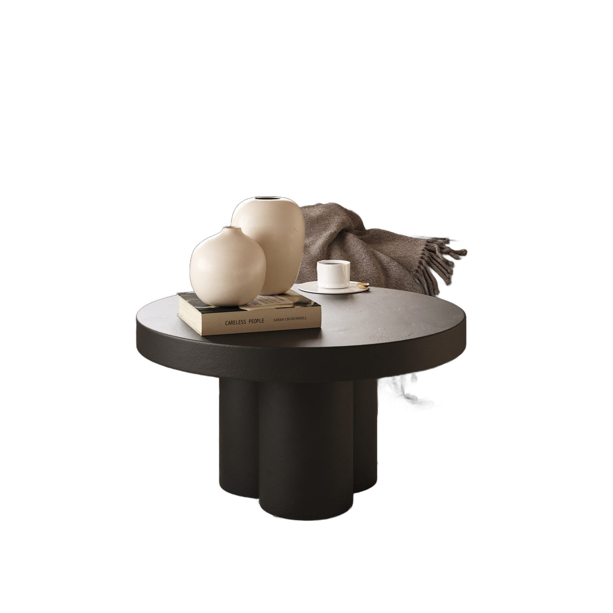 Bruni - Modern Black Concrete Coffee Table