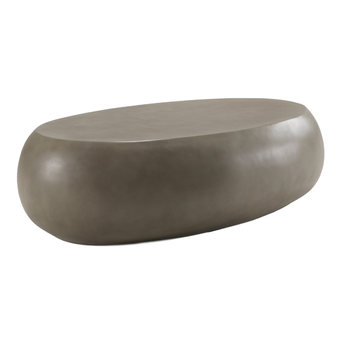 Denny - Modern Grey Concrete Large Oval Coffee Table