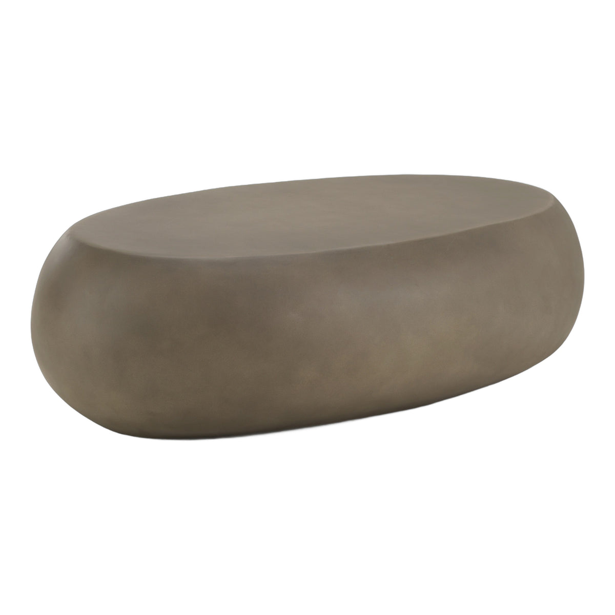 Denny - Modern Grey Fiberform Large Oval Coffee Table