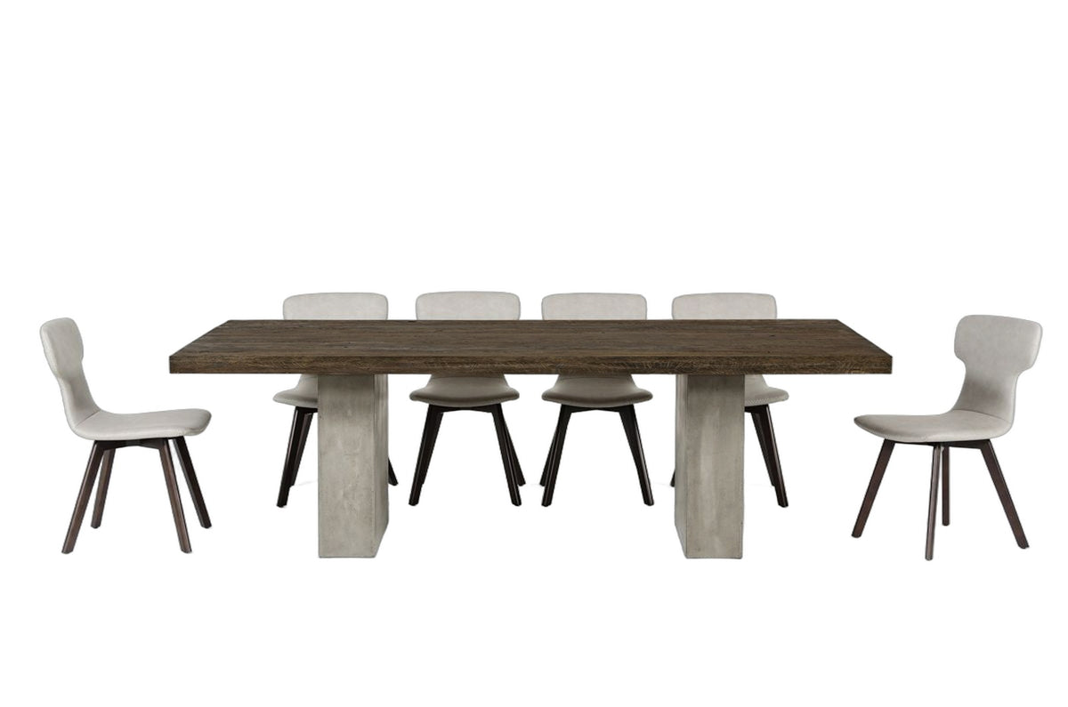 Renzo Modern Oak & Concrete 118" Dining Table