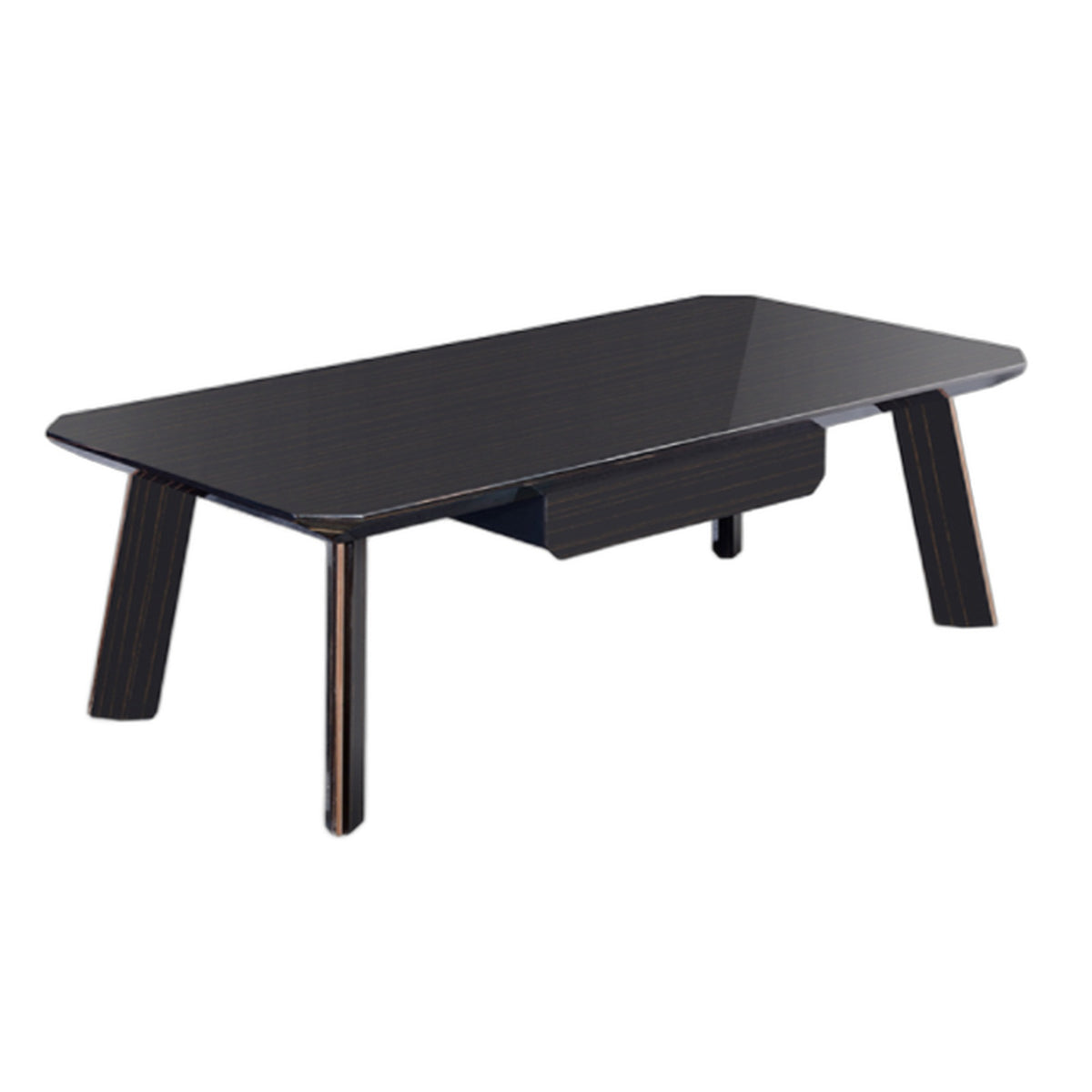 Chadwick Modern Ebony & Rosegold Coffee Table