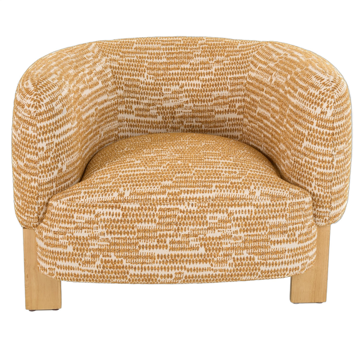 Optima - Mid-Century Modern Orange Fabric Accent Chair
