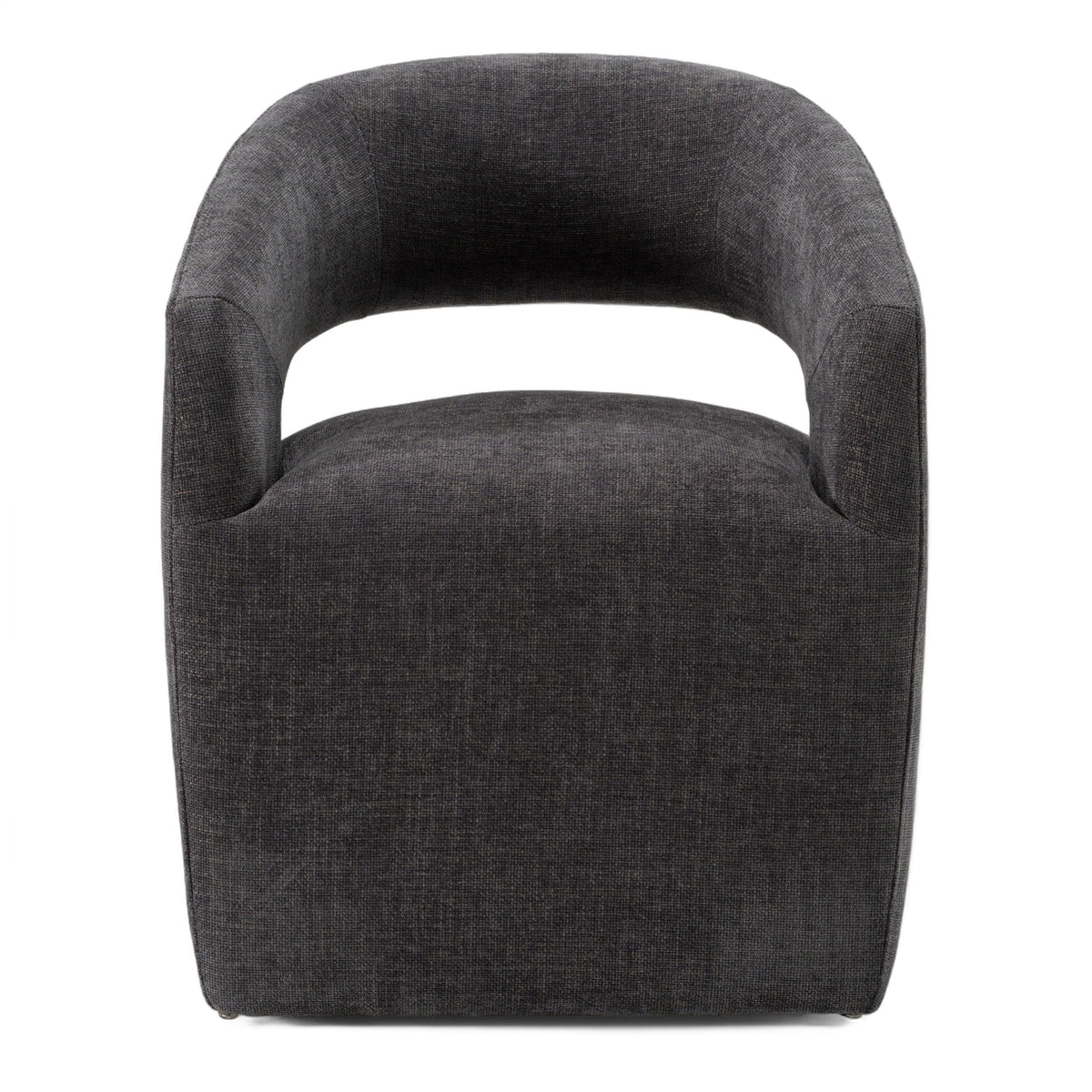 Angie - Modern Dark Grey Fabric Dining Chair