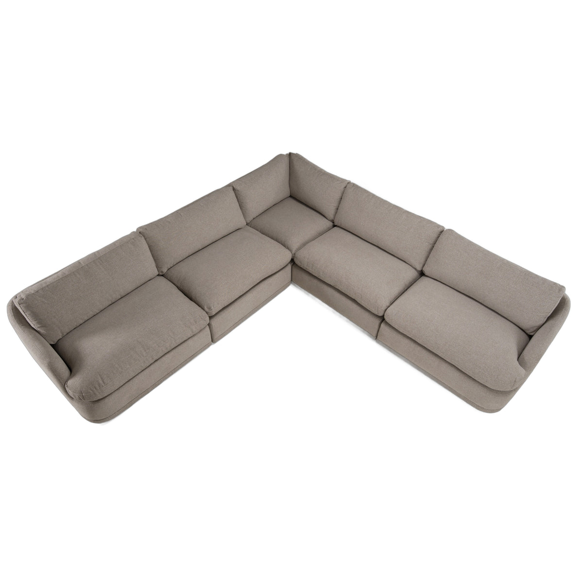 Chantry - Modern Grey Sand Fabric Sectional Sofa