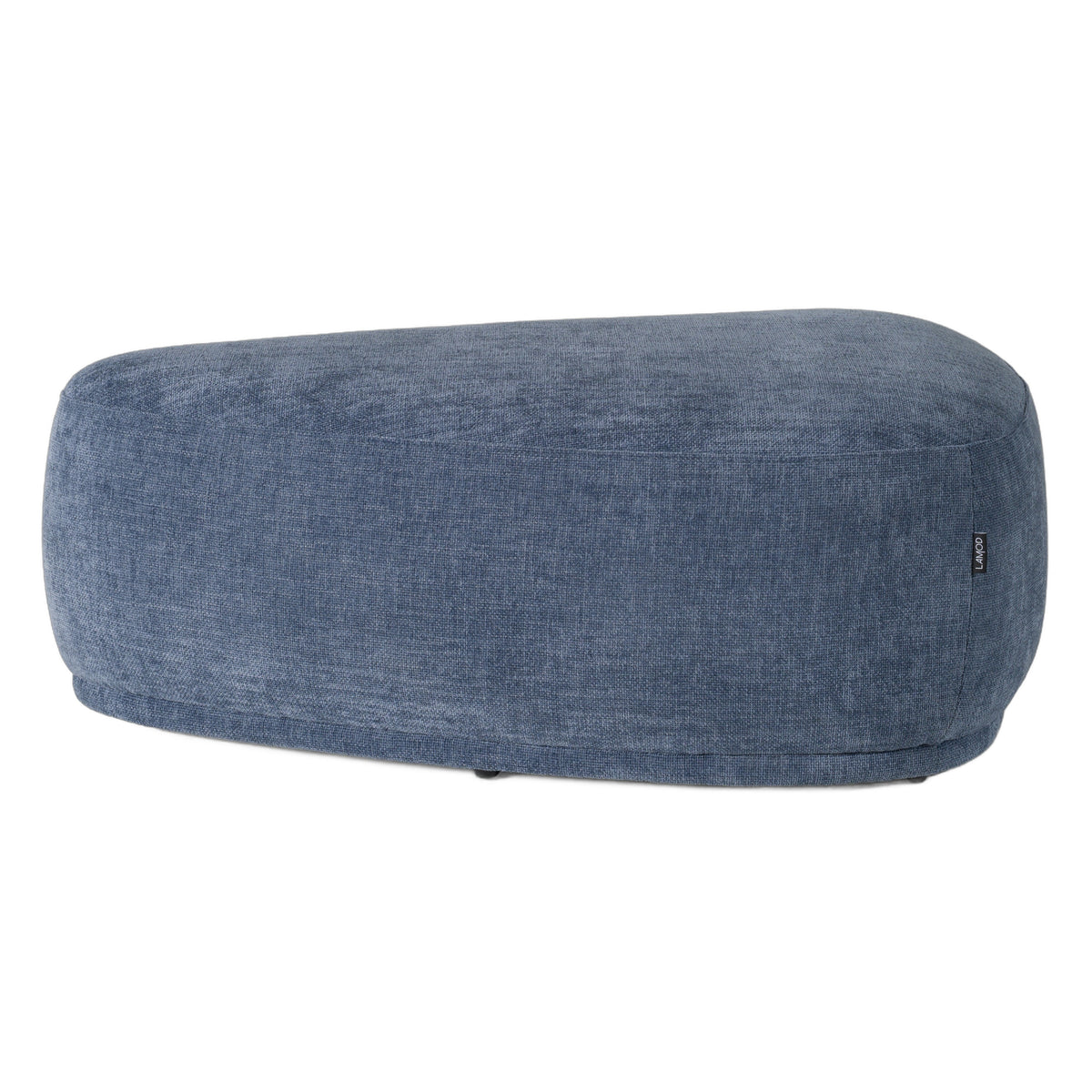 Kinsey - Modern Blue Large River Rock Ottoman