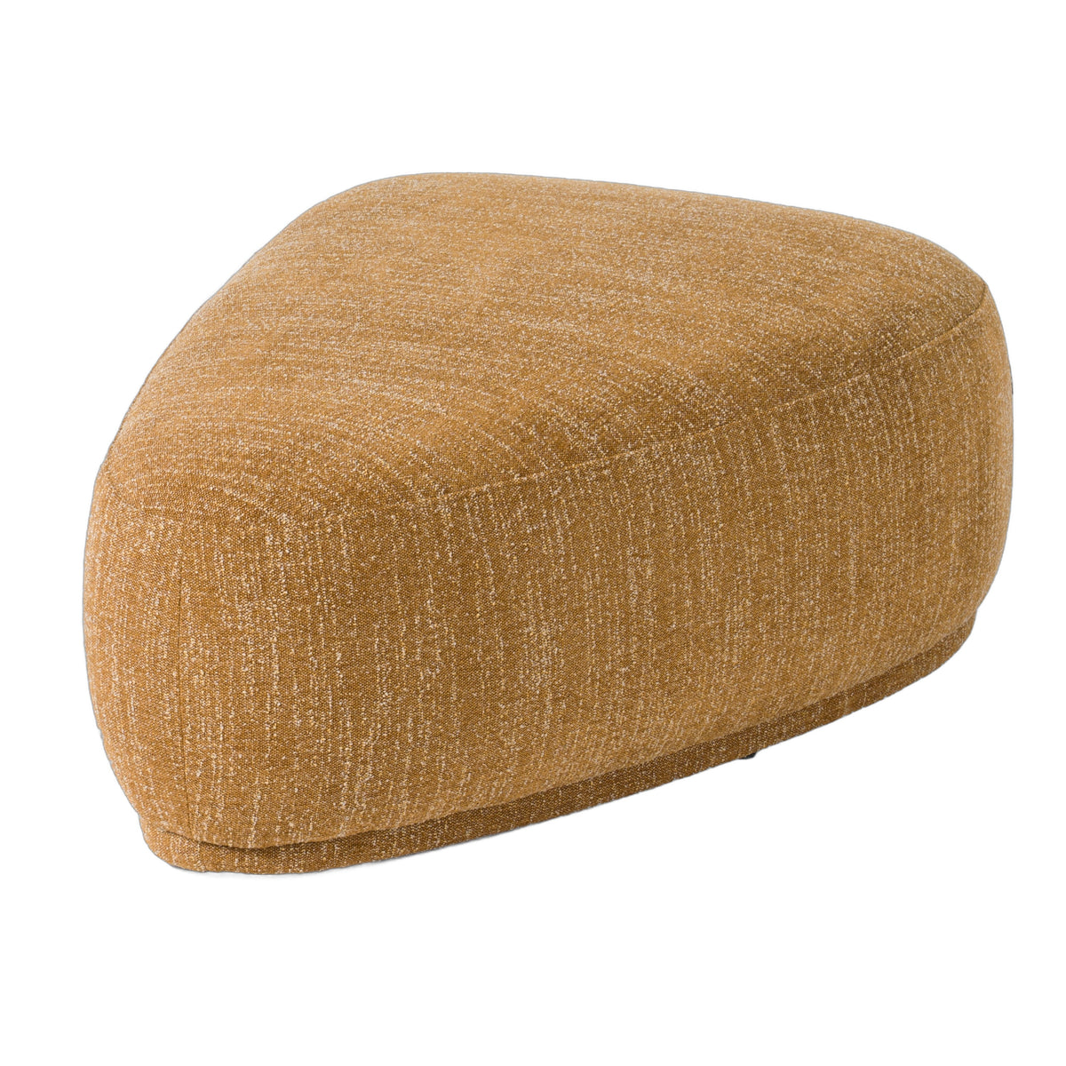 Kinsey - Modern Mustard Large River Rock Ottoman