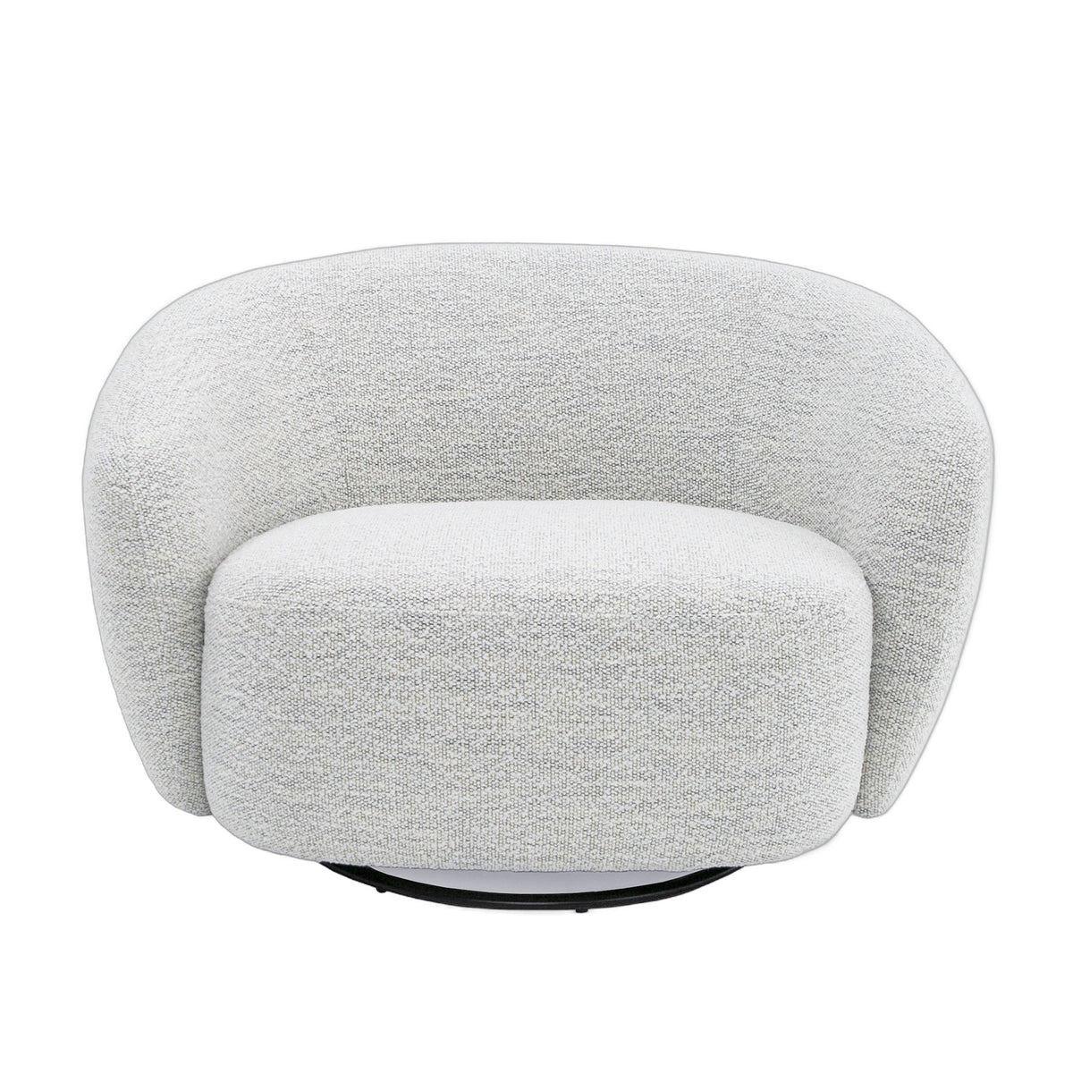 Omaha - Modern Swivel Off White Fabric Chair