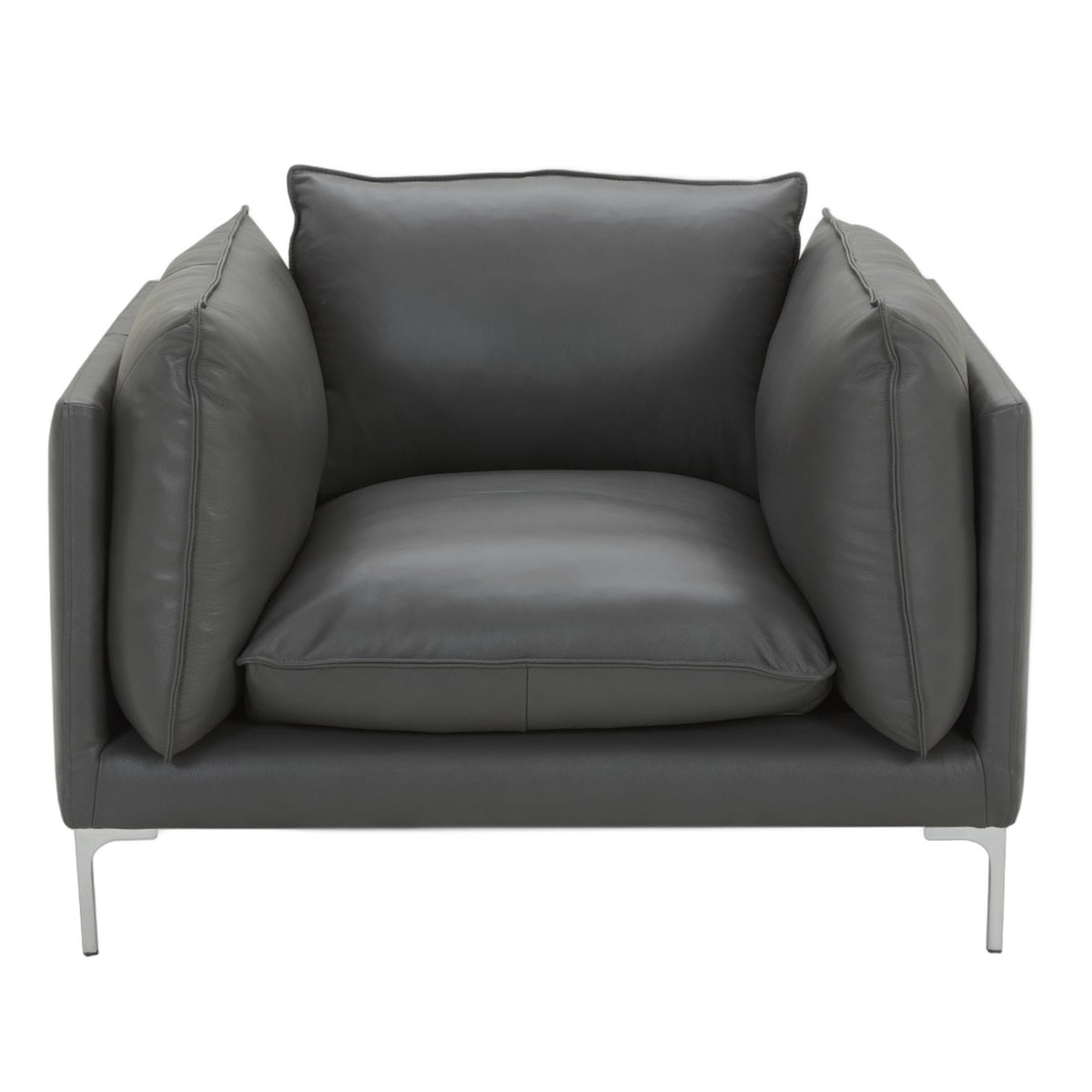 Harvest - Modern Grey Full Leather Chair