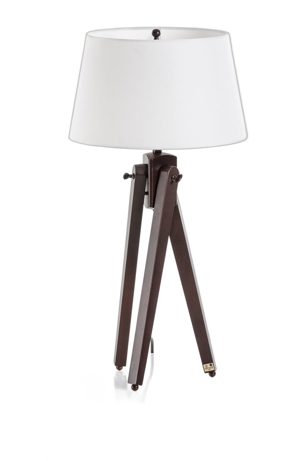 Della White and Wood Table Lamp