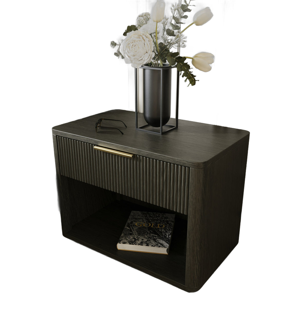 Santa Monica - Modern Grey Wash Nightstand