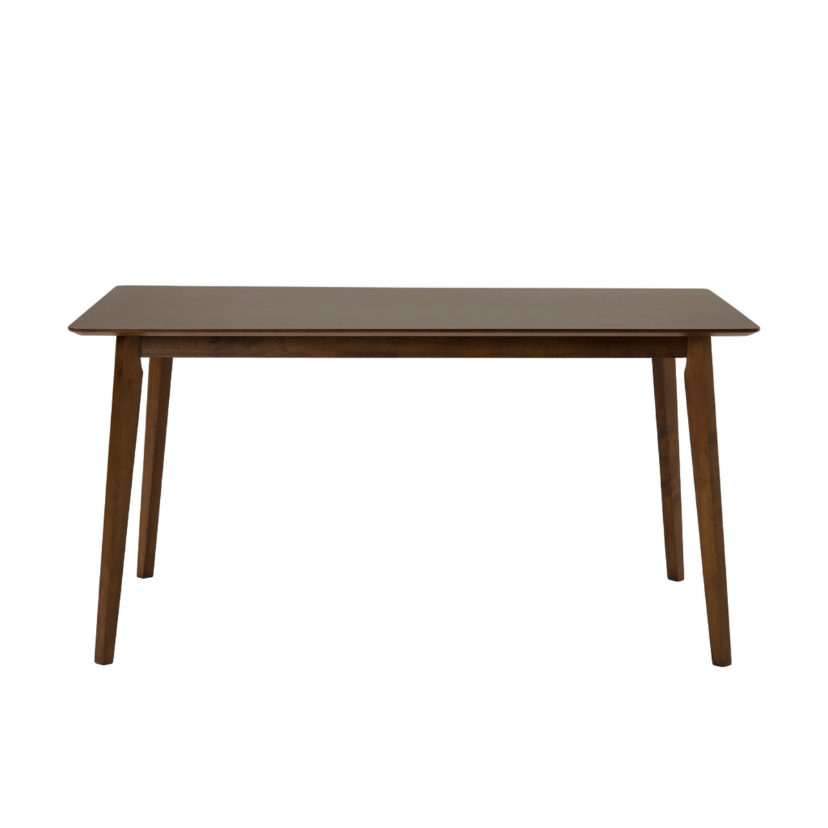 Castillo + Jordan - Modern Grey Fabric + Walnut 5-Piece Dining Set - premium white background