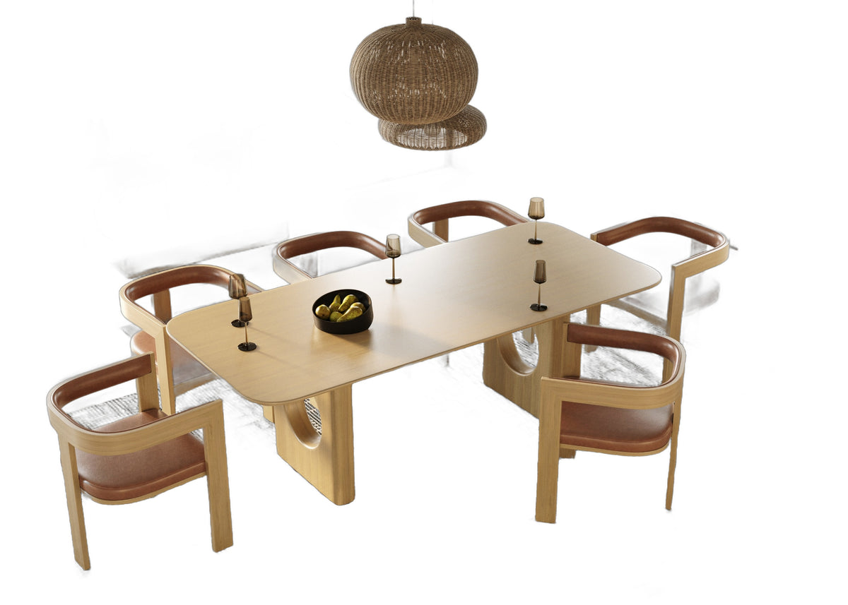Oshana - Modern White Oak Dining Table