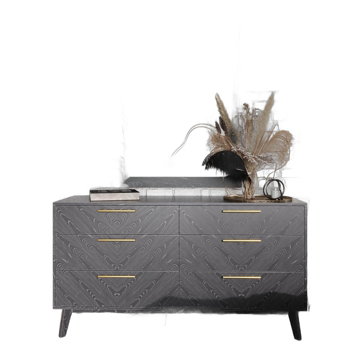 Diana - Modern Grey Ash Mirror