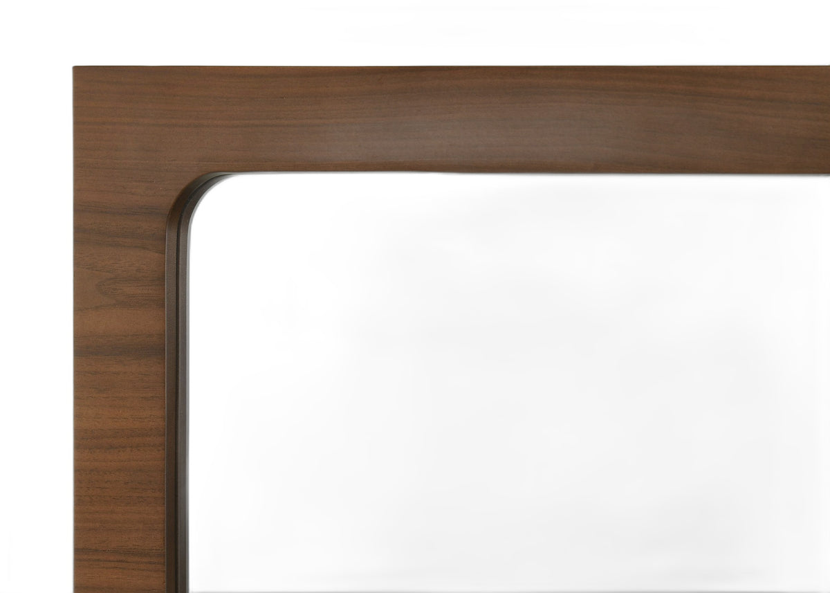 Dustin - Modern Walnut Mirror