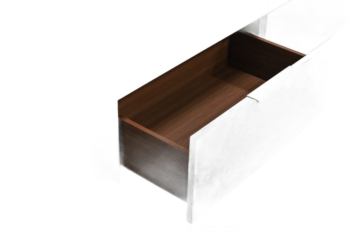 Maranello - Modern Grey Wash & Faux Marble Dresser