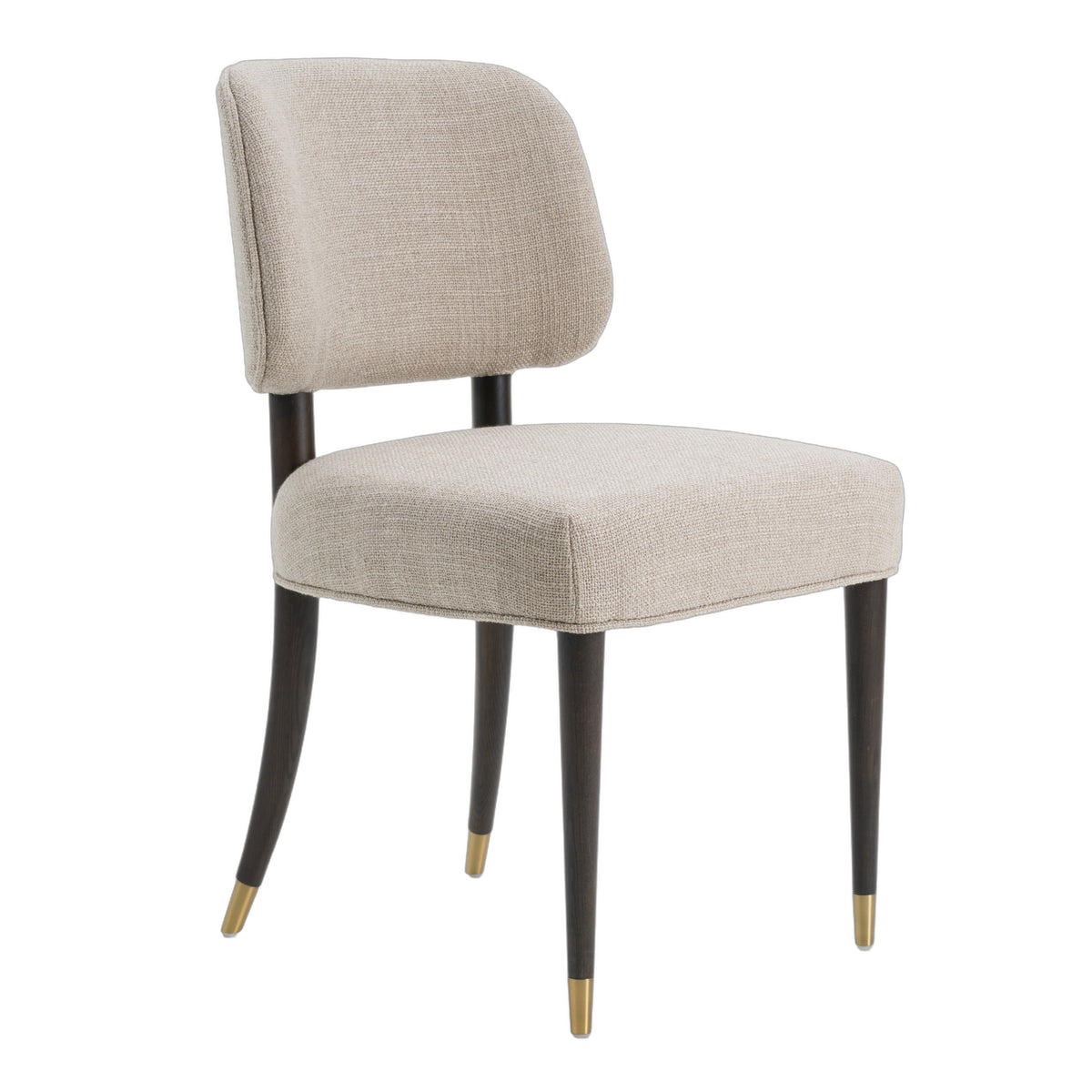 Kathy - Modern Beige Fabric + Oak Dining Chair (Set of 2)