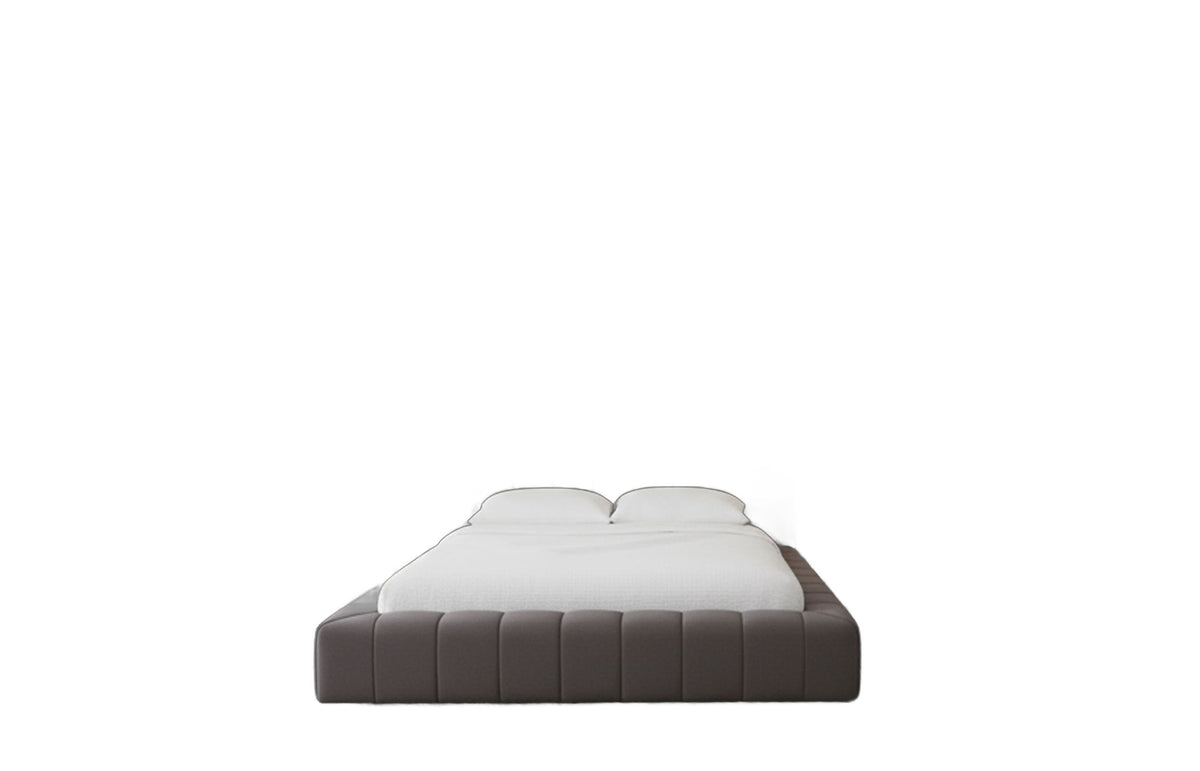 Tyree - Modern Tufted Grey Fabric Bed - premium white background
