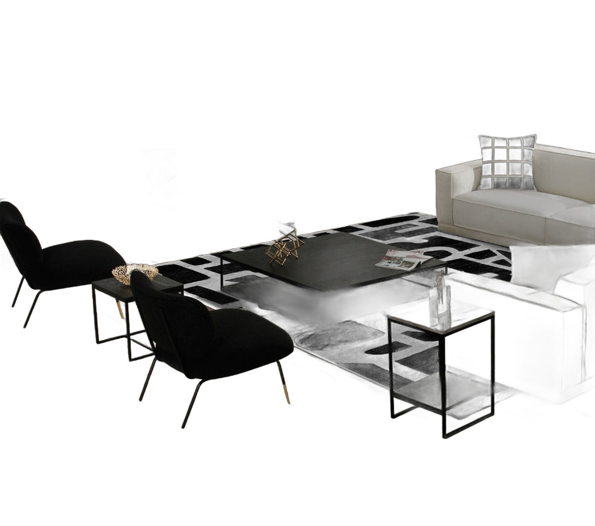 Manny Modern Square Coffee Table
