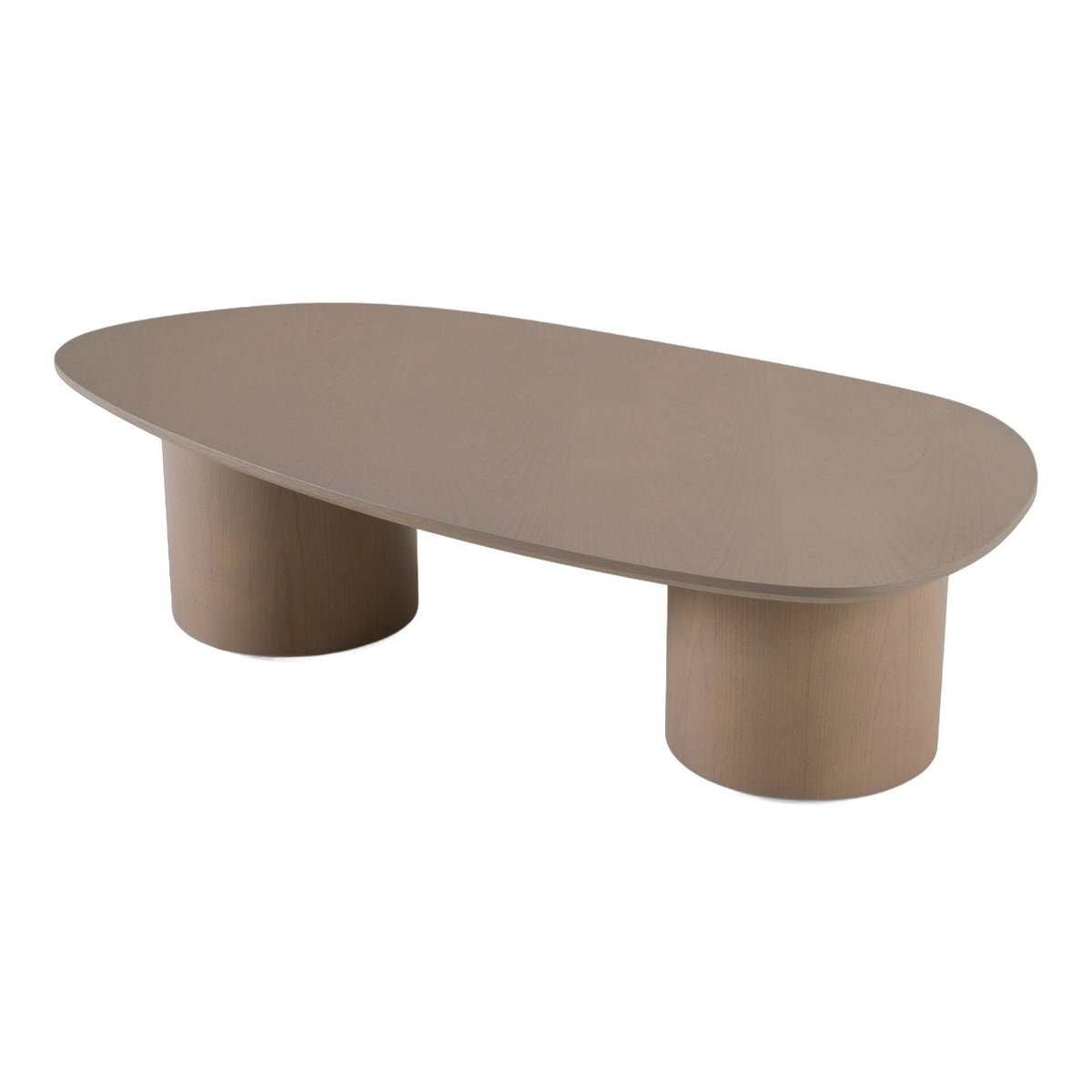 Connie - Modern White Oak Oval Coffee Table