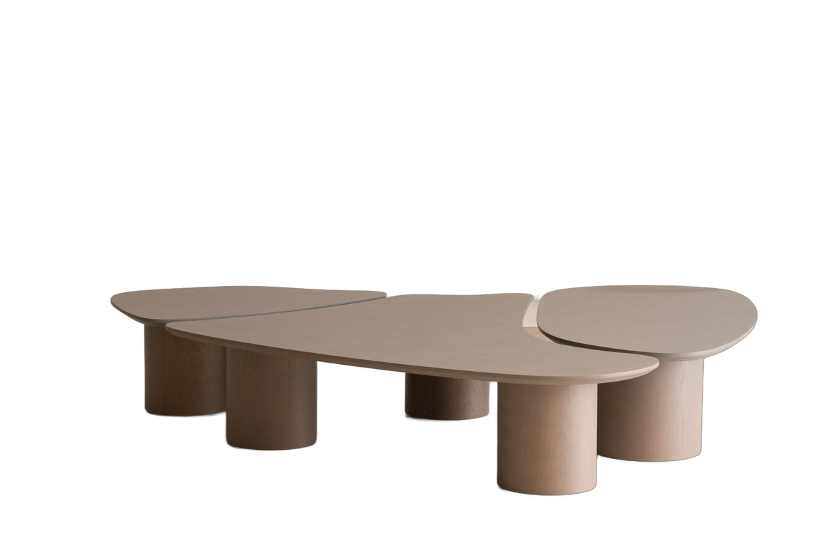 Connie - Modern White Oak Nesting Coffee Table Set