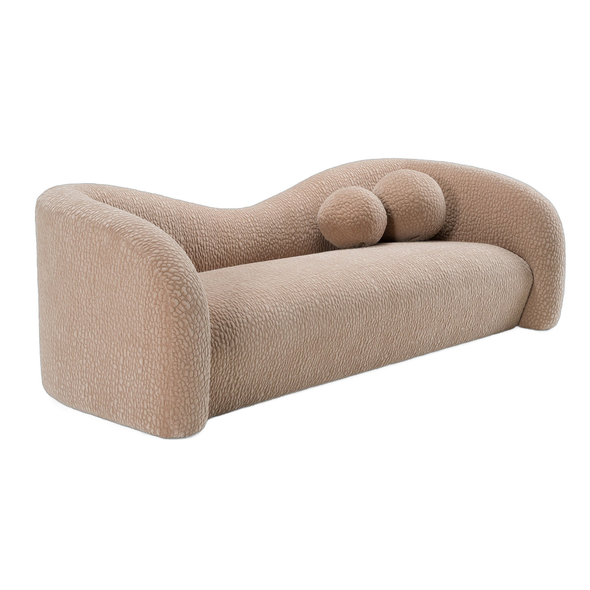 Calico - Contemporary Tan Fabric 3-Seat Sofa