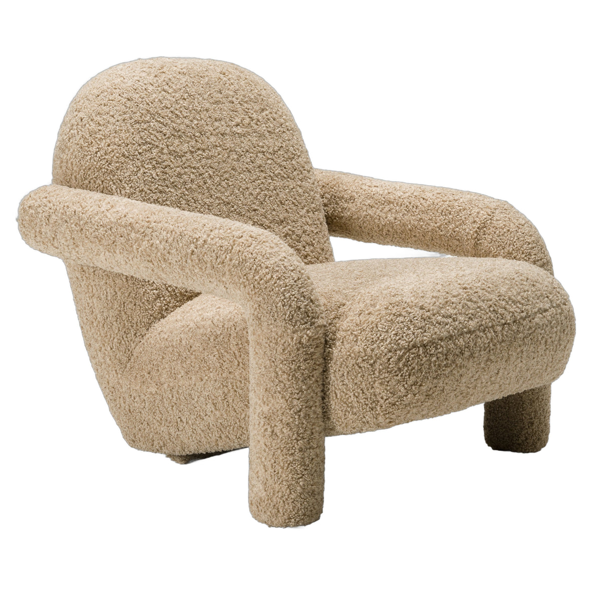 Trevor - Modern Tan Fabric Accent Chair