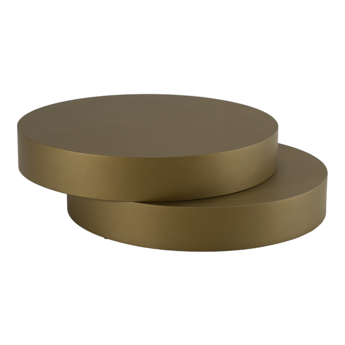 Grayson - Glam Brushed Bronze Metallic Coffee Table