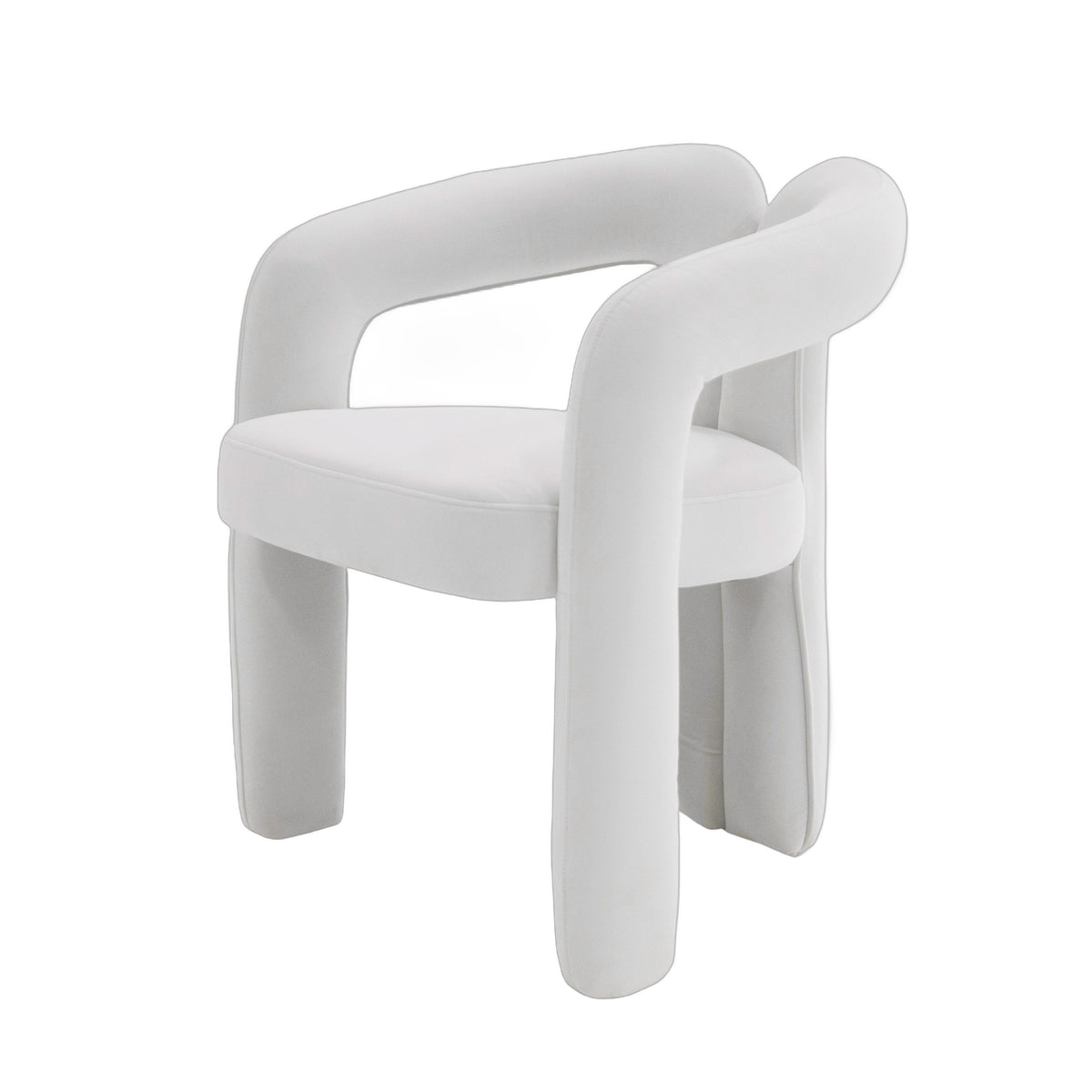 Ellen - Glam White Velvet Dining Chair