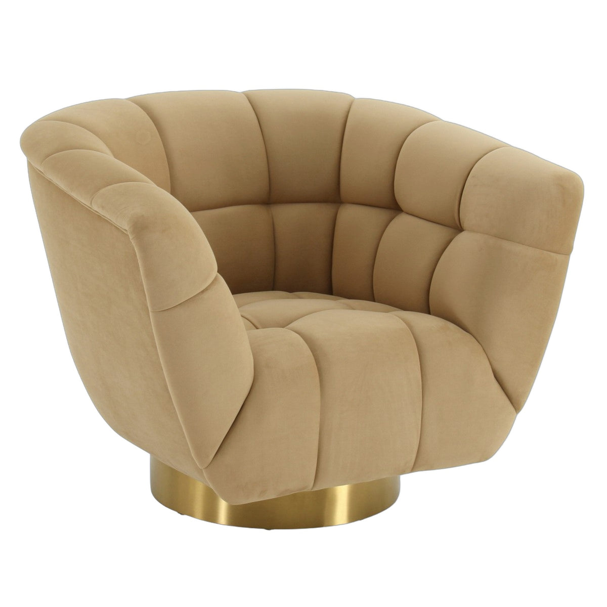 Granby - Glam Mustard and Gold Fabric Chair