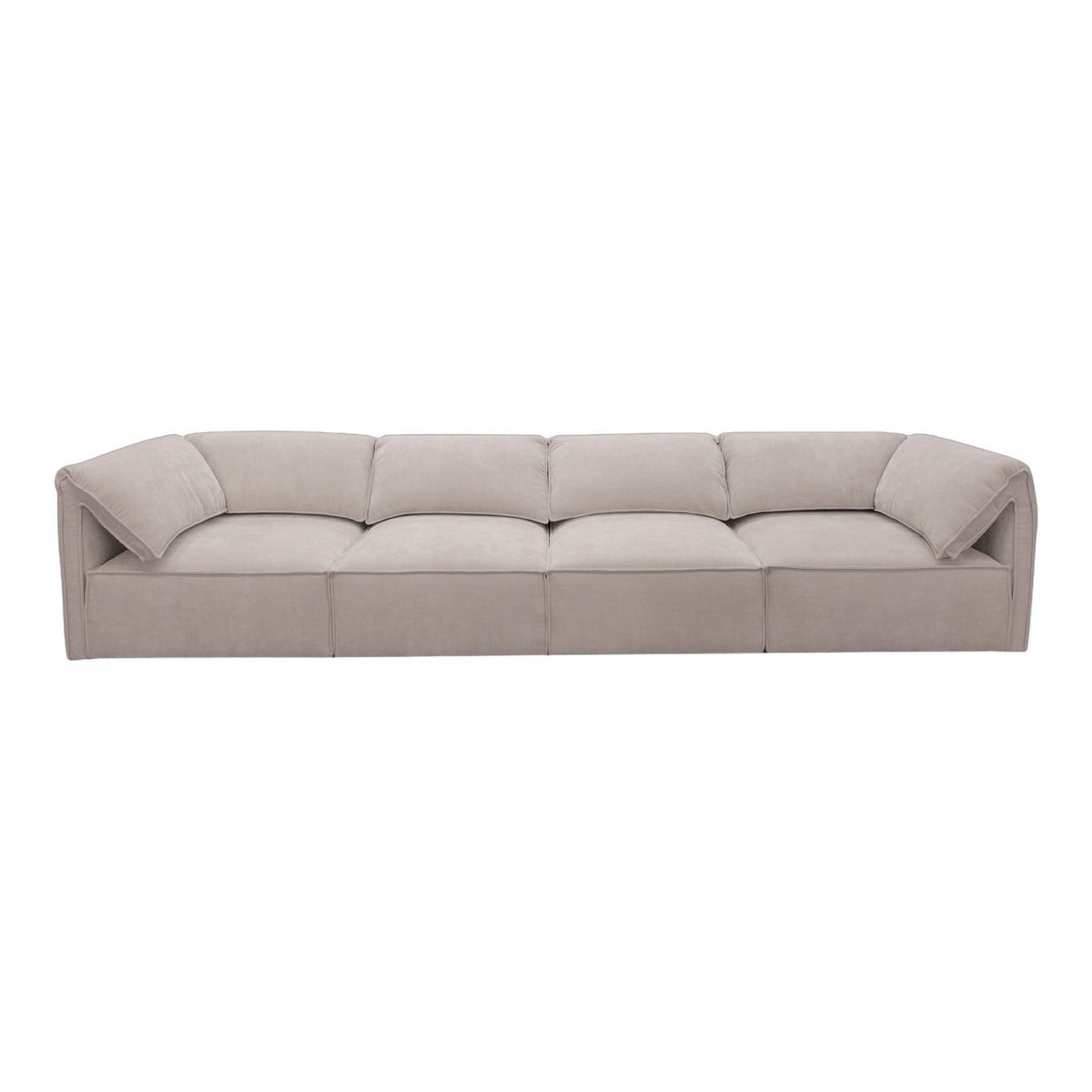 Gene - Modern Light Grey Fabric Modular Sectional Sofa-4-Piece Sectional