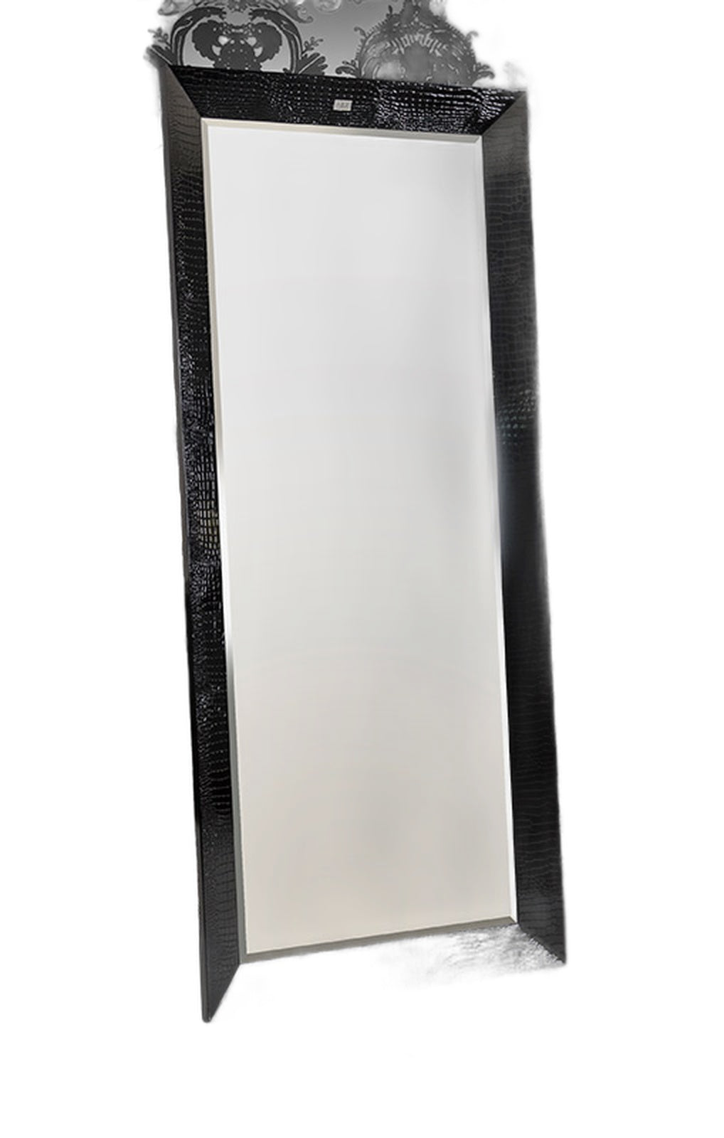 Regal Black Crocodile Floor Mirror