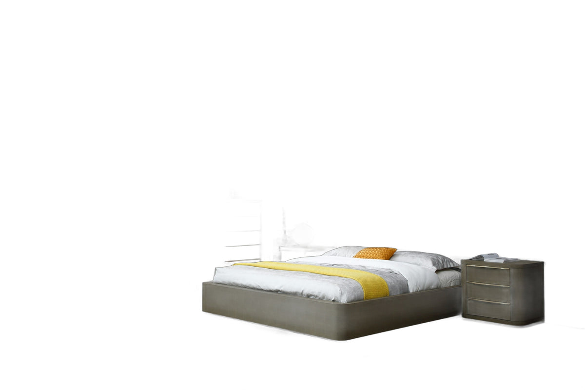 Lois - Modern Beige Shagreen + Brass Dresser