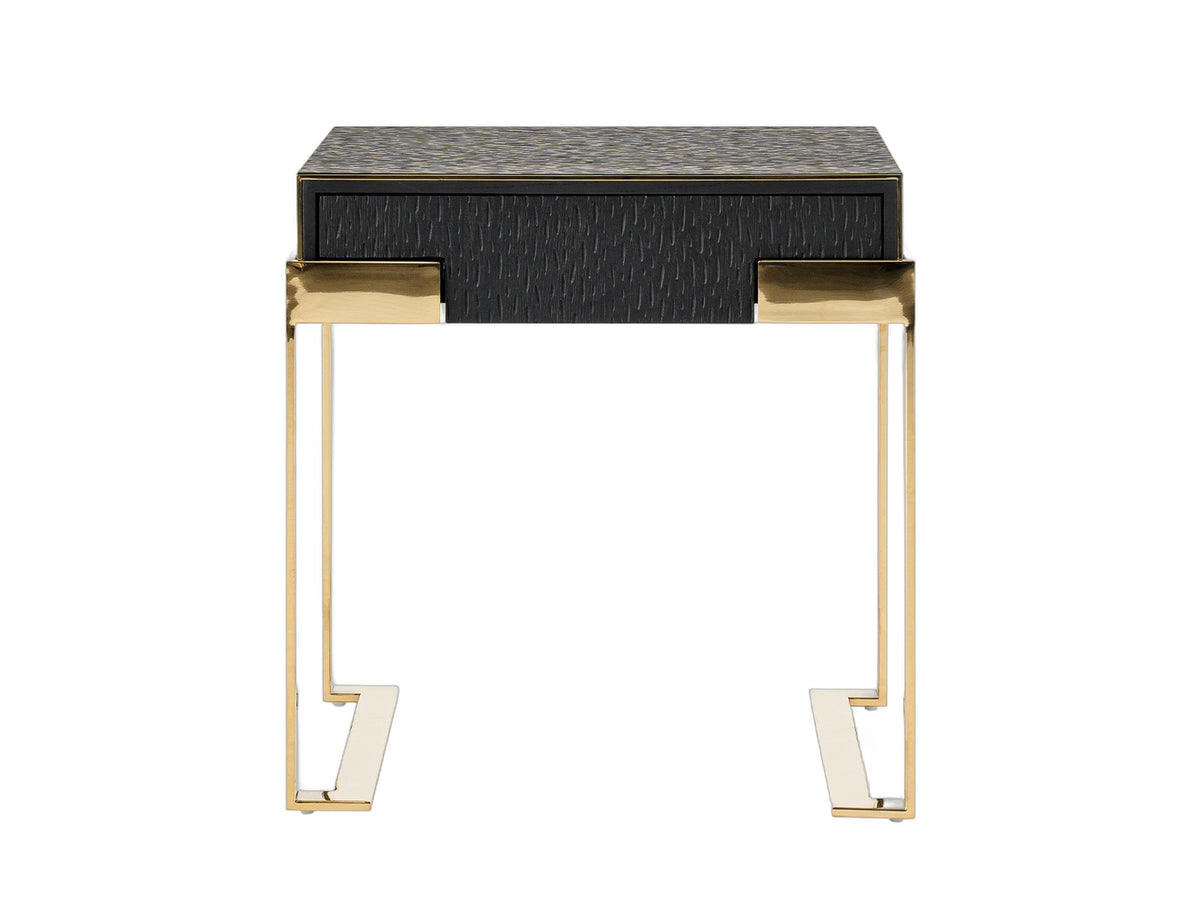 Rothsay - Modern Wenge + Gold Nightstand