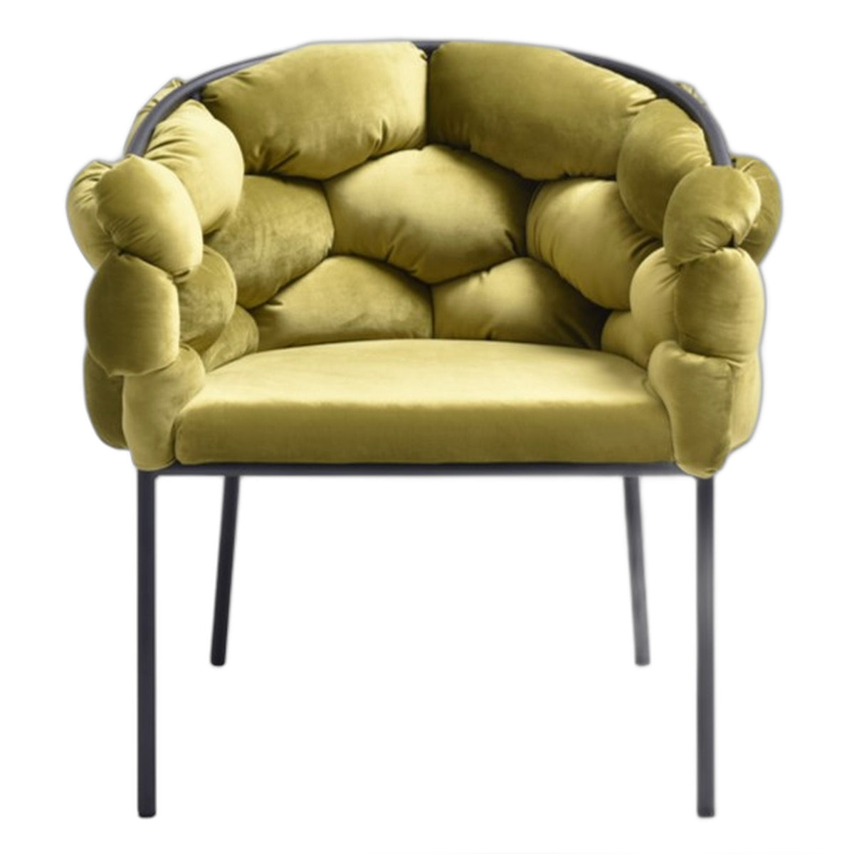 Debra Modern Green Fabric Dining Chair
