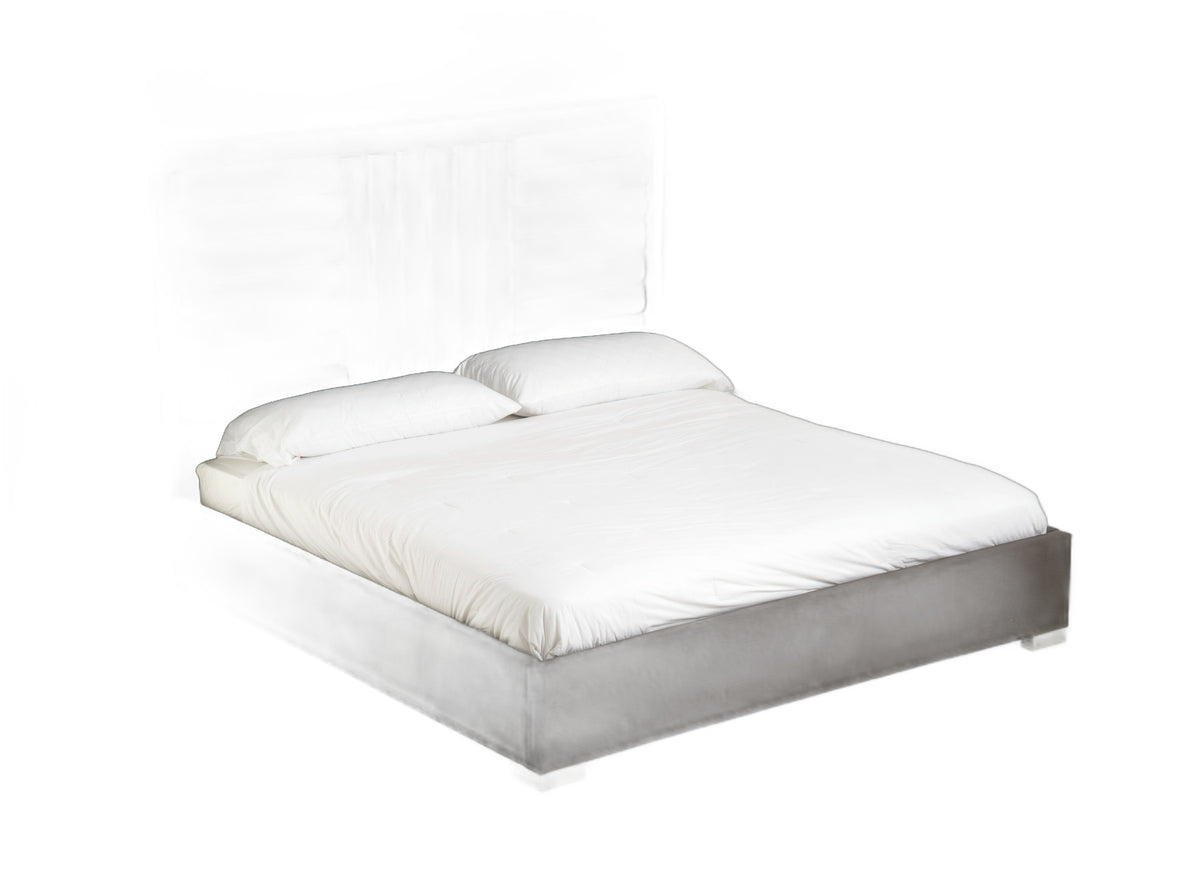 Daystar - Modern Dark Brown Velvet & Gold Bed